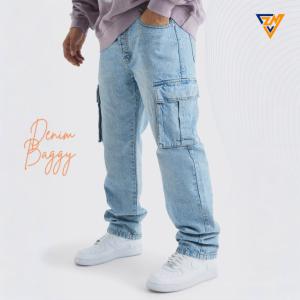 Denim Semi Baggy – SKY BLU & ASH