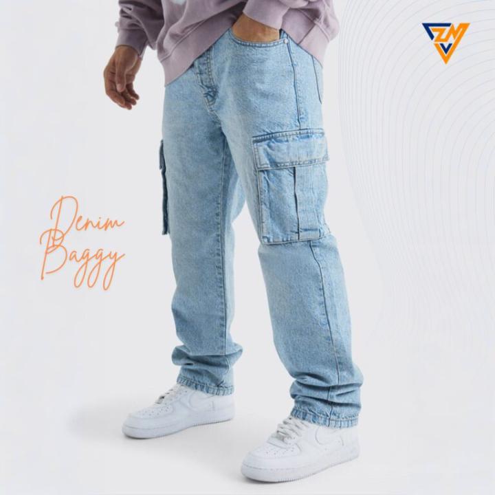 Denim Semi Baggy – SKY BLU & ASH